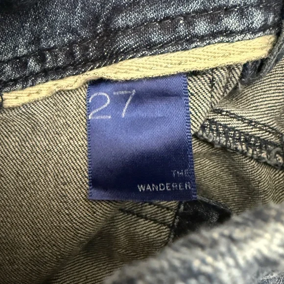 Anthropologie Pilcro Wanderer Embroidered Denim Shorts Boho Festival Size 27 - Picture 6 of 7